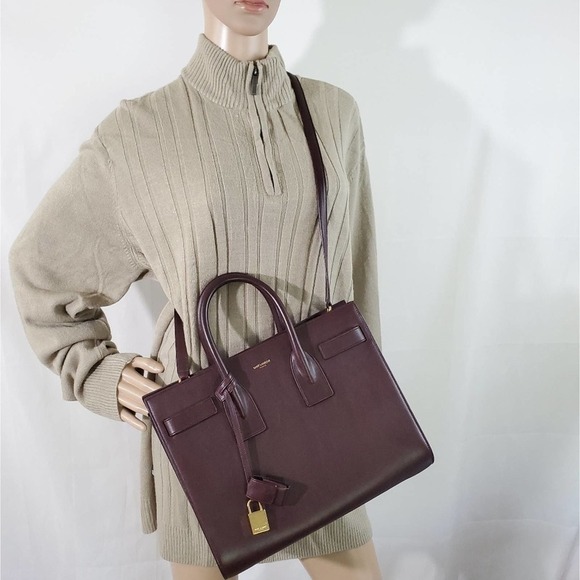 Yves Saint Laurent YSL BO Mini Sac Jour Bag Amarena Deep Purple Luxury Like NEW - Picture 9 of 11